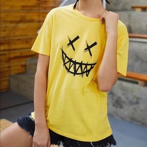 romwe yellow t-shirt